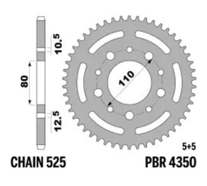 Couronne PBR acier standard - 525
