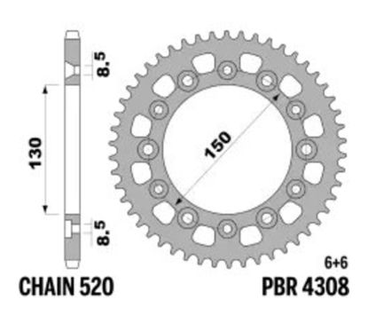 Couronne PBR acier standard - 520