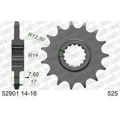 Kit chaîne AFAM 525 XHR4 - 15/42-118 - Couronne acier standard - Necessite un porte couronne AFAM