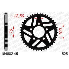 Kit chaîne AFAM 525 XHR4 - 17/45-118 - Couronne acier standard