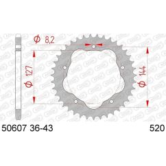 Kit chaîne AFAM 520 XHR4 - 14/41-104 - Couronne acier standard - Necessite un porte couronne AFAM