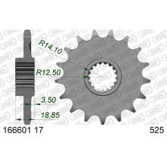 Kit chaîne AFAM 525 XSR4 - 17/44-122 - Couronne acier standard