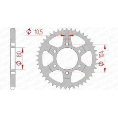 Kit chaîne AFAM 525 XHR4 - 17/39-114 - Couronne acier standard