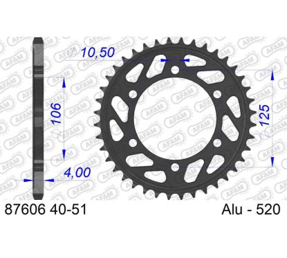 Couronne AFAM alu standard - 520