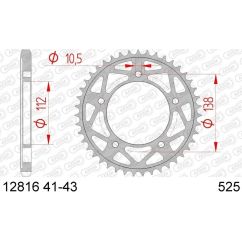 Kit chaîne AFAM 525 XHR4 - 16/41-114 - Couronne acier standard
