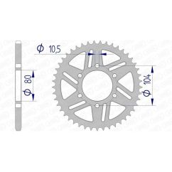 Kit chaîne AFAM 520 XHR4 - 17/41-110 - Couronne alu standard