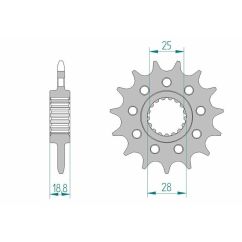 Kit chaîne AFAM 520 XHR4 - 16/41-110 - Couronne acier standard