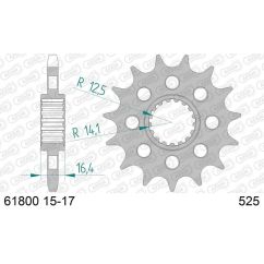 Kit chaîne AFAM 525 XHR4 - 17/42-118 - Couronne acier standard