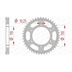 Kit chaîne AFAM 530 XHR4 - 17/45-118 - Couronne acier standard