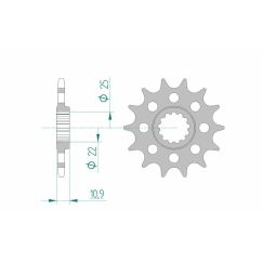 Kit chaîne AFAM 520 XSR4 - 16/46-118 - Couronne alu standard
