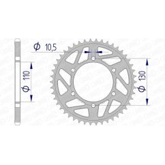 Kit chaîne AFAM 520 XSR4 - 16/46-118 - Couronne alu standard