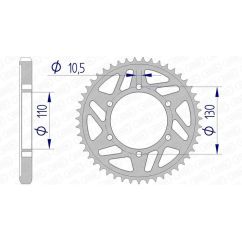 Kit chaîne AFAM 530 XHR4 - 17/45-118 - Couronne alu standard