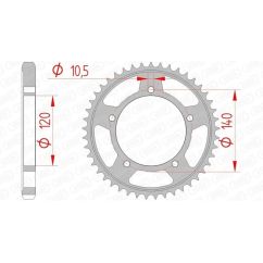Kit chaîne AFAM 530 XHR4 - 18/43-118 - Couronne acier standard
