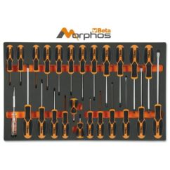Module en mousse EVA BETA tournevis Morphos pour vis à tête fendue, Phillips® et Torx®