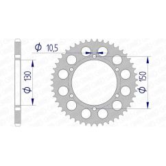 Kit chaîne AFAM 520 XSR4 - 16/46-122 - Couronne alu standard