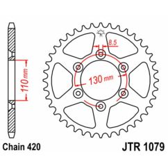 Kit chaîne JT 420 HDR - 15/62-136 - couronne standard