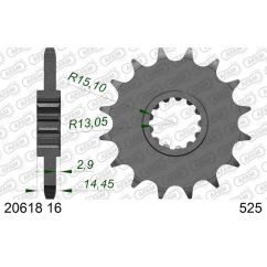 Kit chaîne AFAM 525 XHR4 - 16/43-110 - Couronne acier standard
