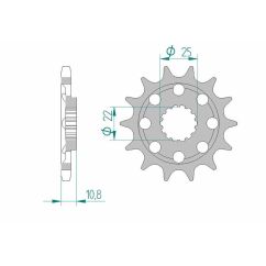 Kit chaîne AFAM 525 XHR4 - 15/41-110 - Couronne acier standard