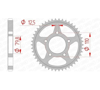 Kit chaîne AFAM 530 XSR4 - 18/48-116 - Couronne acier standard