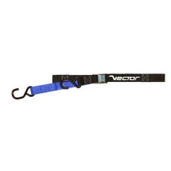 Sangles VECTOR Bicolor - 38 mm - bucle et 2 crochets en S (Ø 9 mm) - Bleu/Noir