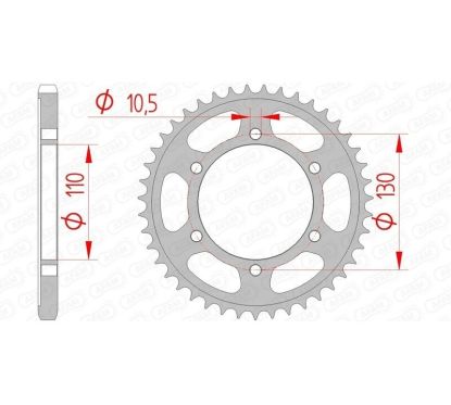 Kit chaîne AFAM 525 XHR4 - 17/42-114 - Couronne acier standard