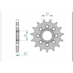 Kit chaîne AFAM 525 XHR4 - 17/42-114 - Couronne acier standard