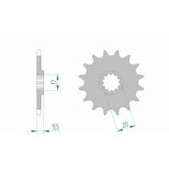 Kit chaîne AFAM 428MX2 14/48-112 - Couronne alu anti-boue