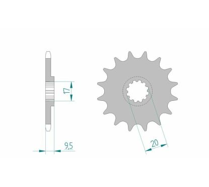 Kit chaîne AFAM 428MX2 14/48-112 - Couronne alu anti-boue
