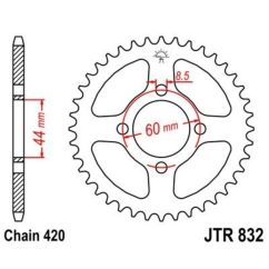 Kit chaîne JT 420 HDR - 13/45-120 - couronne standard