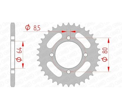 Kit chaîne AFAM 420R1 15/30-94 - couronne standard