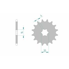 Kit chaîne AFAM 420R1 15/30-94 - couronne standard