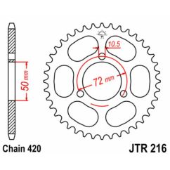 Kit chaîne JT 420 HDR - 12/45-124 - couronne standard