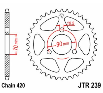 Kit chaîne JT 420 HDR - 15/42-122 - couronne standard