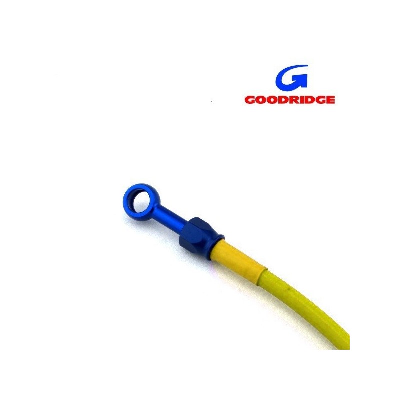 Durite Aviation 30cm JAUNE - Raccords BLEU