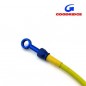 Durite Aviation 30cm JAUNE - Raccords BLEU