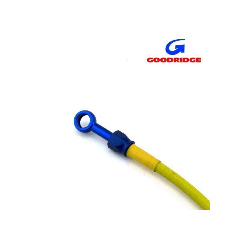 Durite Aviation 90cm JAUNE - Raccords BLEU