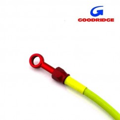 Durite Aviation 30cm JAUNE - Raccords ROUGE