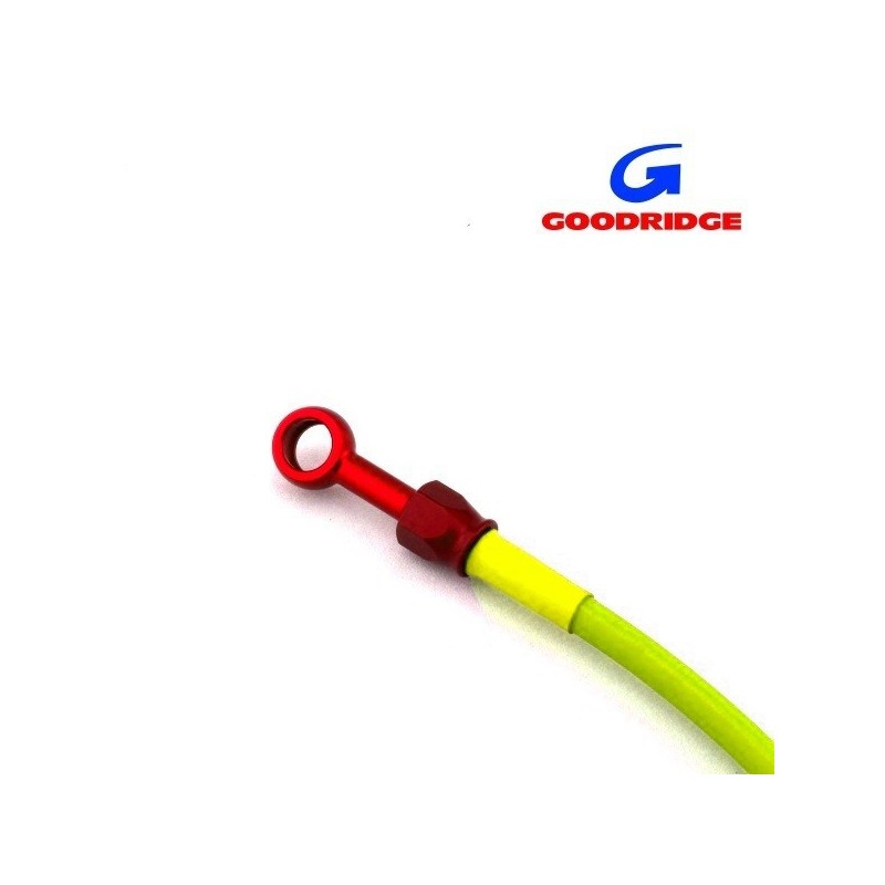 Durite Aviation 35cm JAUNE - Raccords ROUGE