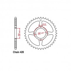 Couronne Acier - HONDA - CBR125 11-16