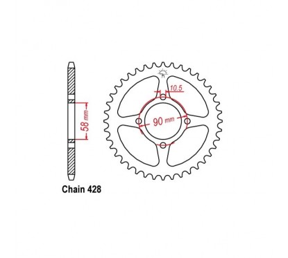 Couronne Acier - HONDA - CBR125 11-16