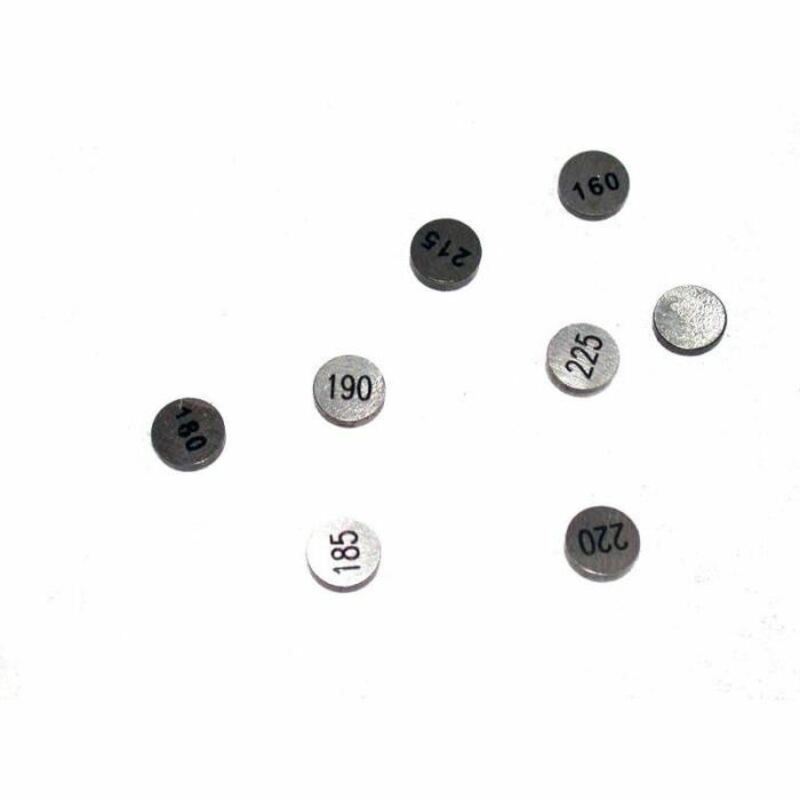Coffret de pastilles de soupapes TOURMAX Ø25mm - Lot de 20 pièces (2 de chaque épaisseur)