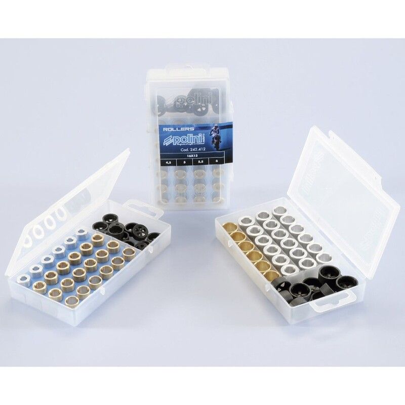 Boîte de galets POLINI 16x13mm 3,5-4-4,5-5gr - 24 pièces