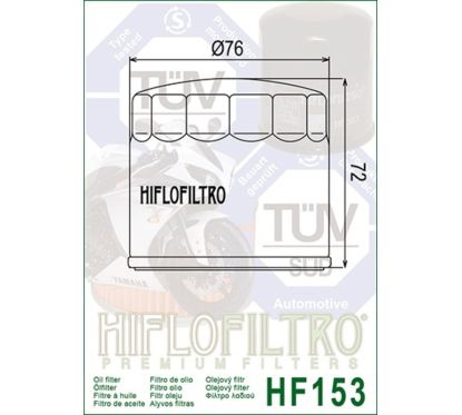 Filtre à huile HIFLOFILTRO Racing - HF153RC