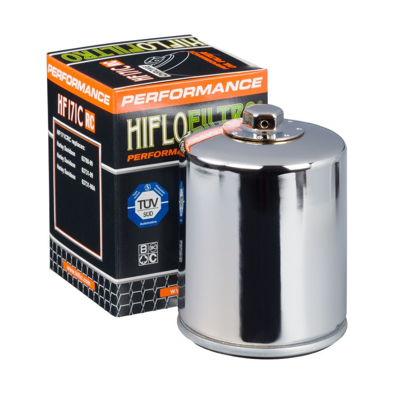 Filtre à huile HIFLOFILTRO Performance chrome - HF171CRC