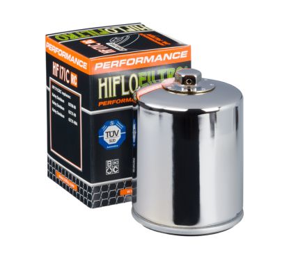 Filtre à huile HIFLOFILTRO Performance chrome - HF171CRC