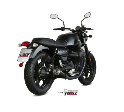 Silencieux MIVV Ghibli inox noir/casquette inox Moto Guzzi V7 III