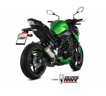 Silencieux MIVV MK3 inox/casquette inox Kawasaki Z900