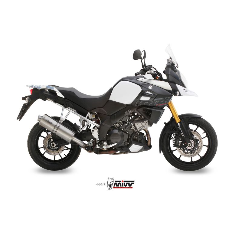 Silencieux MIVV Oval acier inox/casquette inox Suzuki Silencieux MIVV Oval acier inox/casquette inox Suzuki