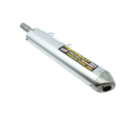Silencieux PRO CIRCUIT 304 alu brossé/casquette inox Kawasaki KX500