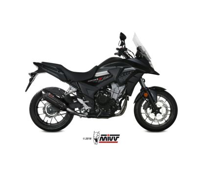 Silencieux MIVV Suono Steel Black/casquette carbone Honda CB500X